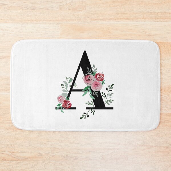 Item preview, Letter A Initials monogram floral designed and sold by Saba-Red-Ideas.