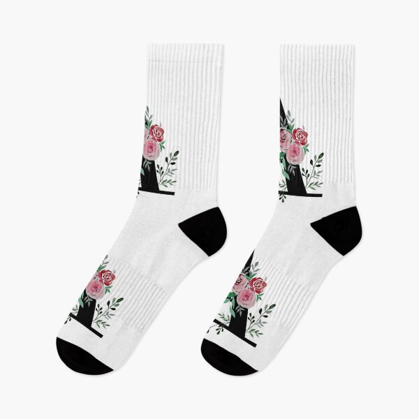 Item preview, Letter A Initials monogram floral designed and sold by Saba-Red-Ideas.