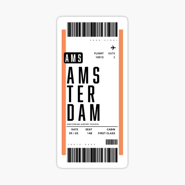 Item preview, Amsterdam Boarding Pass designed and sold by ind3finite.