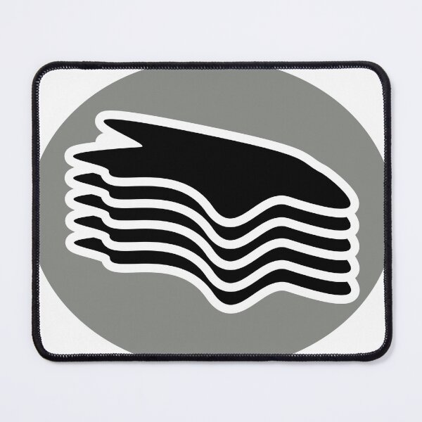Item preview, Black and White Abstract Layered Shape on Grey Background designed and sold by ThisNThatImages.