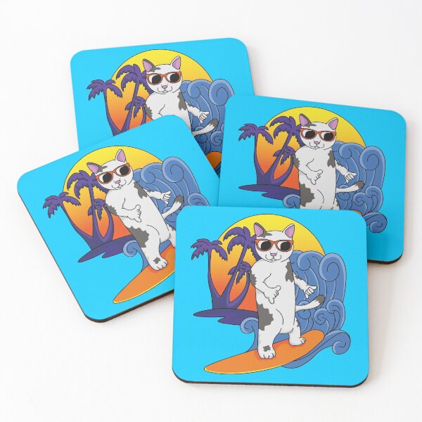 Item preview, Surfer Cat designed and sold by SOKOLIK-OK.