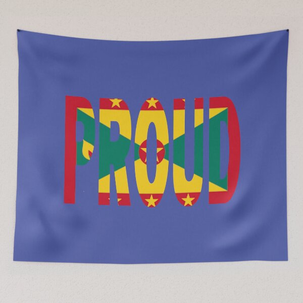 Item preview, Grenada Flag in The Words PROUD - Grenadian - Soca Mode designed and sold by Soca-Mode.