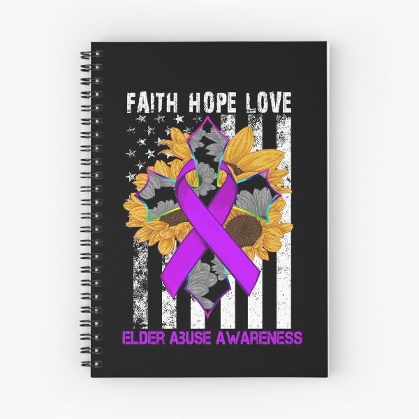 Item preview, Sunflower Faith Hope Love Cross and Flag Elder Abuse Awareness designed and sold by largellie.