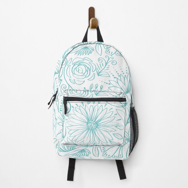 Item preview, Blue flowers and leaves pattern designed and sold by Olga Lashko.