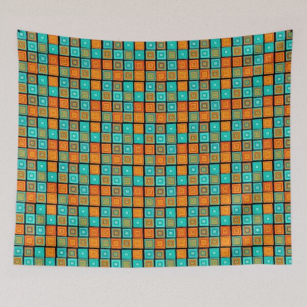 Item preview, Hand drawn pattern with colorful funny squares  designed and sold by kira-culufin.
