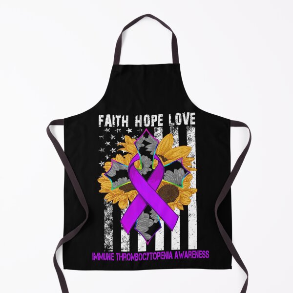 Item preview, Sunflower Faith Hope Love Cross and Flag Immune Thrombocytopenia Awareness designed and sold by largellie.