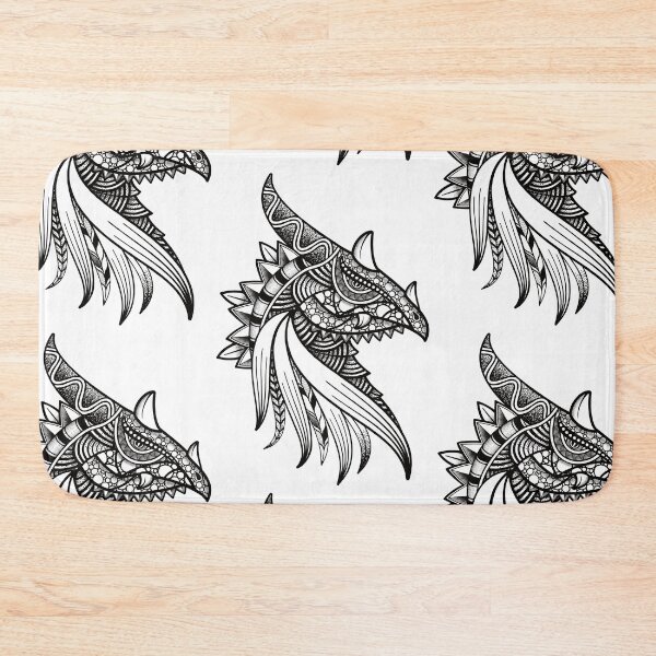 Item preview, Mythical Dragon Mandala - Dramatic Horned Head designed and sold by 26-Characters.