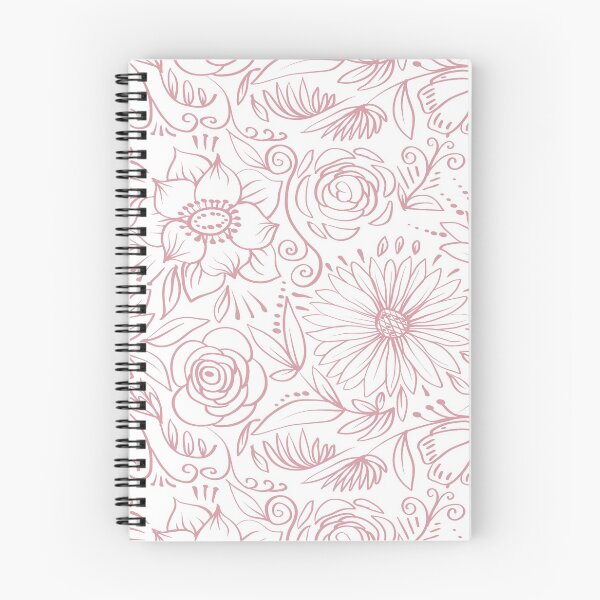 Artikelvorschau, Rosa Blumen und Blätter Muster entworfen und verkauft von Olga Lashko.