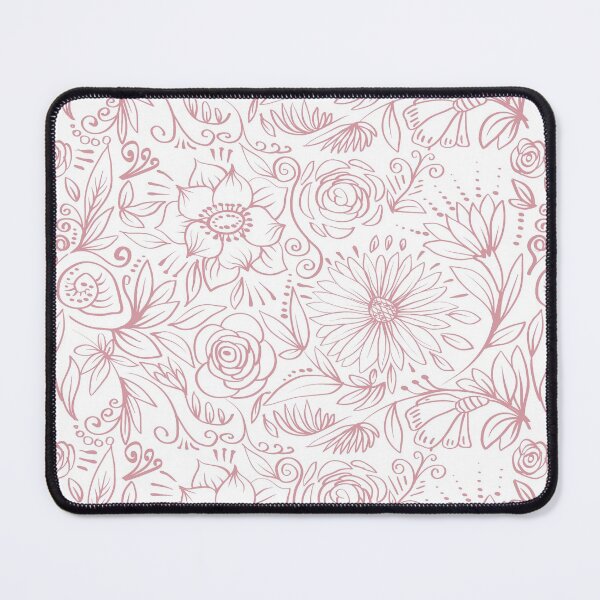 Item preview, Pink flowers and leaves pattern designed and sold by Olga Lashko.