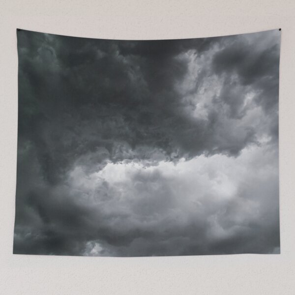 Item preview, Swirling angry menacing dark grey stormy clouds designed and sold by James-Cole.