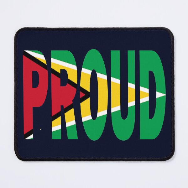 Item preview, Guyana Flag Design in The Word Proud - Guyanese - Soca Mode designed and sold by Soca-Mode.