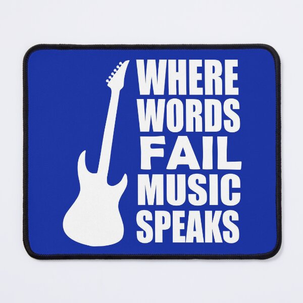 Item preview, Where Words Fail Music Speaks Music Quote designed and sold by DesignHouse07.