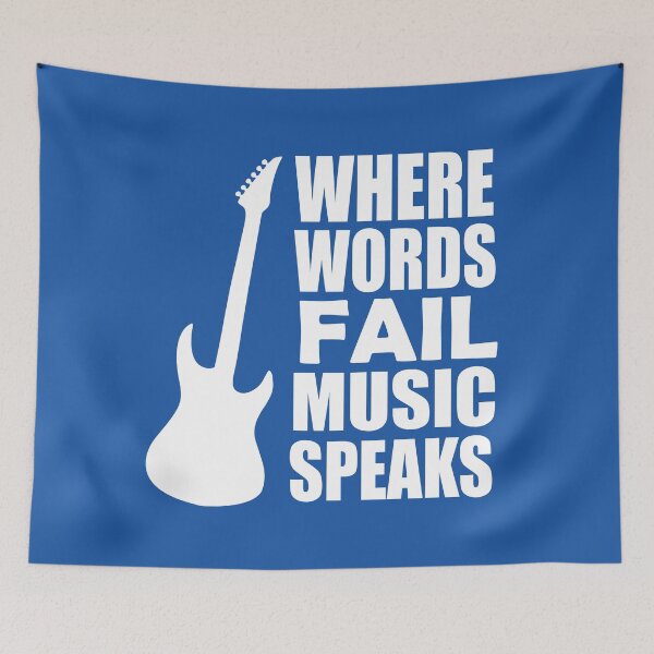 Item preview,  Where Words Fail Music Speaks Music Quote designed and sold by DesignHouse07.