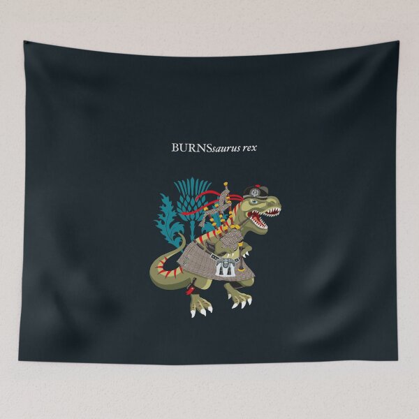 Item preview, Clanosaurus Rex BURNSsaurus rex Burns Scotland Ireland Plaid Family Tartan designed and sold by Lisa Rotenberg.
