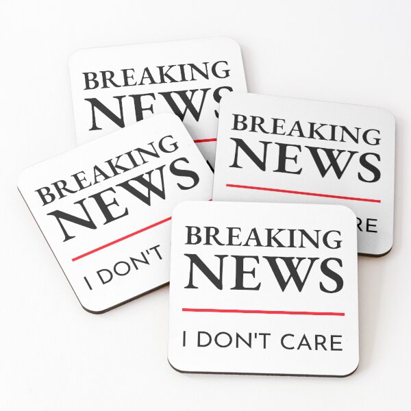 Item preview, Breaking News Nobody No One I Don't Who Care Cares designed and sold by MOP-tees.