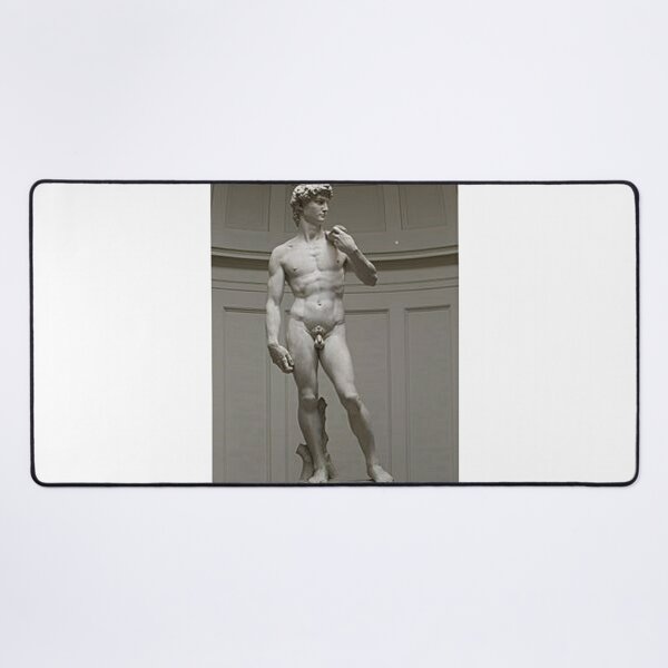 David by Michelangelo #David #Michelangelo #DavidbyMichelangelo #masterpiece Renaissance sculpture Desk Mat
