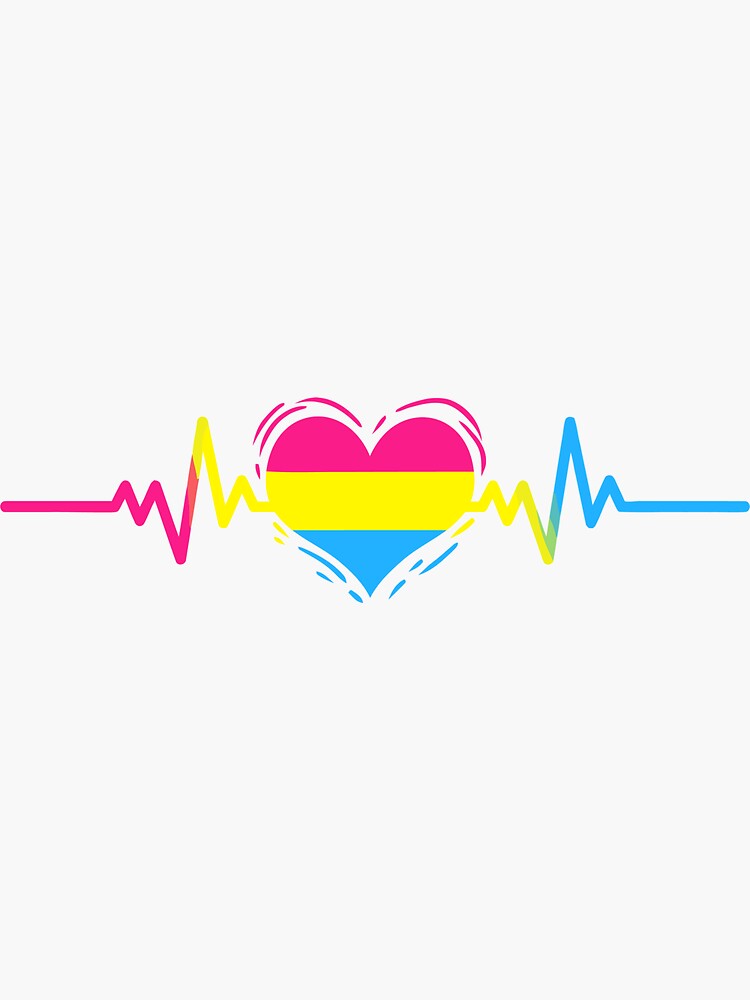 Pan Pride Heartbeat Sticker For Sale By Urlanne Redbubble 7915