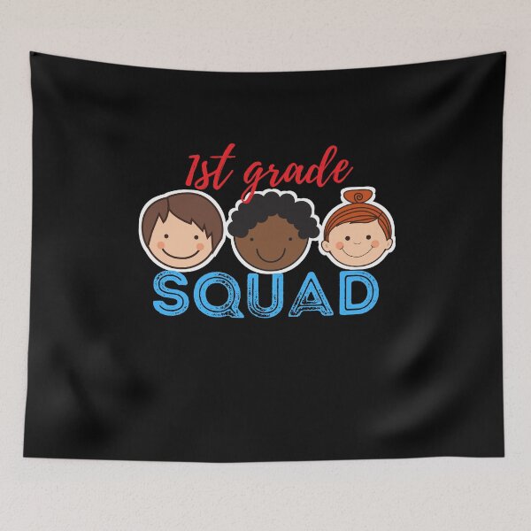 Item preview, First (1st) Grade Squad w/Kid Faces designed and sold by The Long's Way Home.