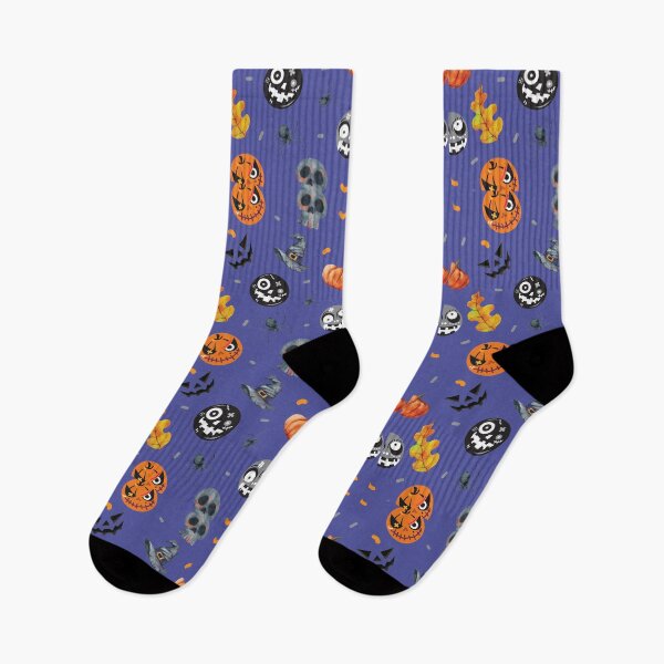 Aperçu de l'œuvre Conception d'impression de citrouille effrayante d'Halloween pourpre créée et vendue par boopsblunt.
