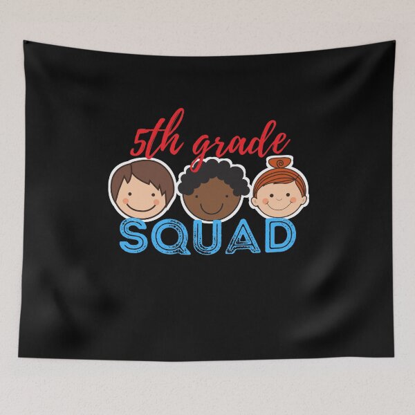 Item preview, Fifth (5th) Grade Squad w/Kid Faces designed and sold by The Long's Way Home.