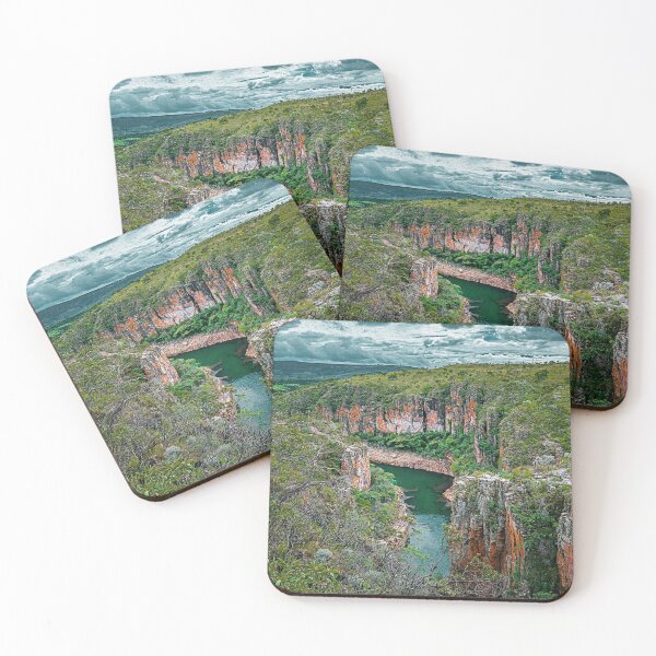 Item preview, Canyons de Furnas, Minas Gerais, Brazil. Big canyons with green water river and Cerrado vegetation. designed and sold by vbacarin.