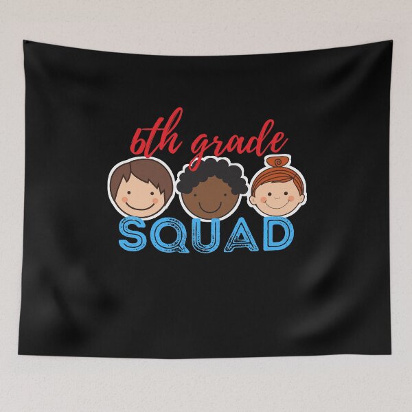 Item preview, Sixth (6th) Grade Squad w/Kid Faces designed and sold by The Long's Way Home.