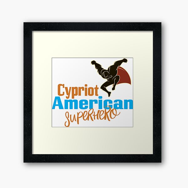 Cypriot American Superhero Framed Art Print