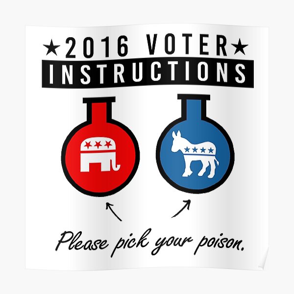 Voter Instructions: Pick your poison Poster