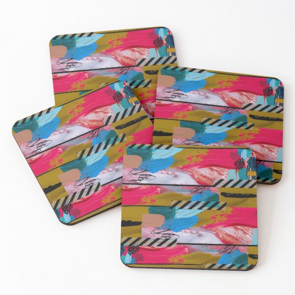Item preview, Acrylic Stripped Taped Collage Patterned designed and sold by Designs By YL.