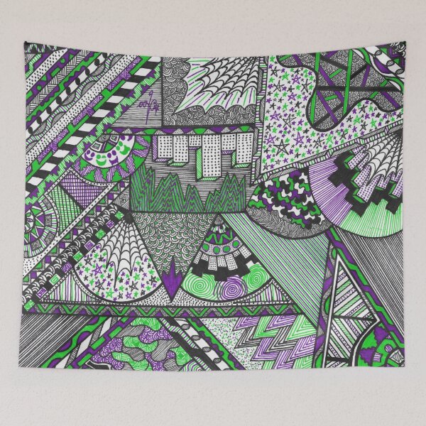 Item preview, Organised Chaos Purple and Green Abstract Design designed and sold by Organised  Chaos.