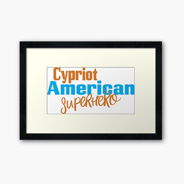 Cypriot American Superhero Framed Art Print