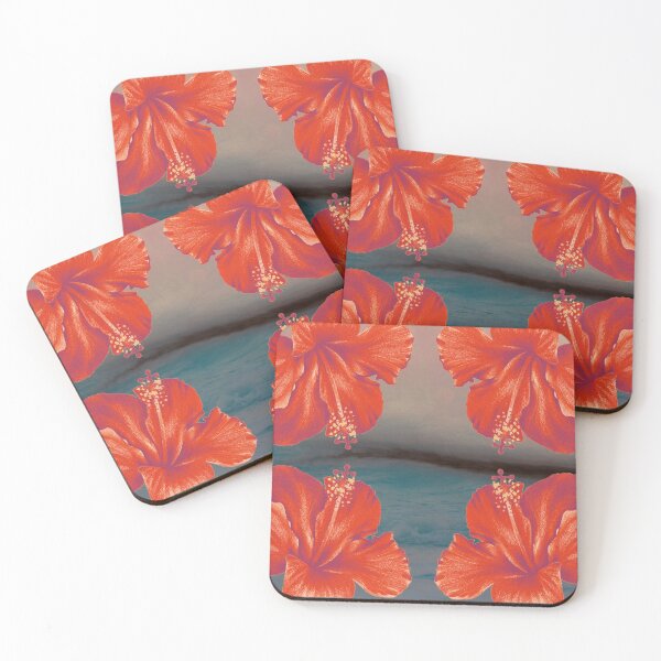 Item preview, I Told Sunset About You - 4 Hibiscus Flowers designed and sold by marina ralston.