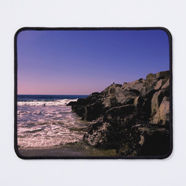 Item preview, Beach Waves At A Rocky Beach | Pink and Blue Sunset Chill Vibes designed and sold by ChrisDaniPhotos.