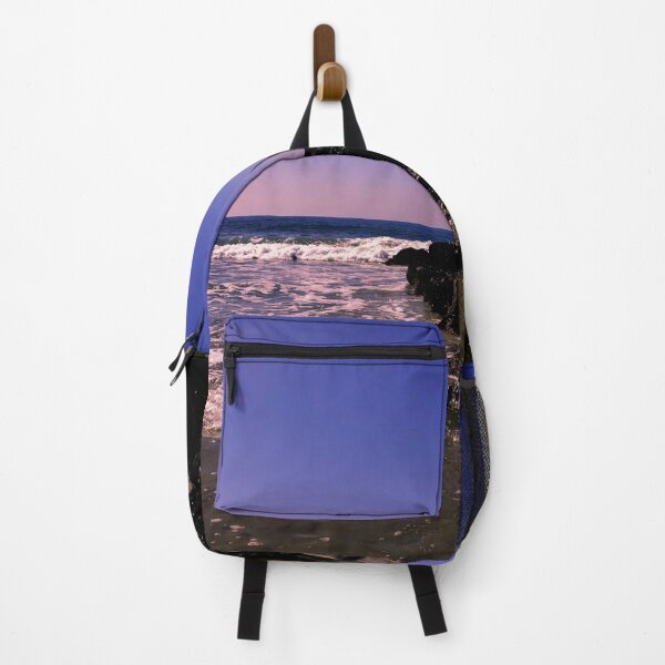 Item preview, Beach Waves At A Rocky Beach | Pink and Blue Sunset Chill Vibes designed and sold by ChrisDaniPhotos.