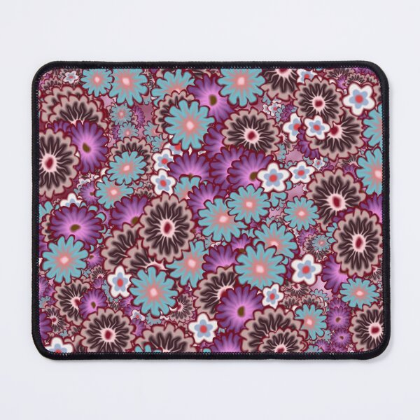 Item preview, Playful Purple and Turquoise Floral Pattern Art Print designed and sold by SeaChangeDesign.