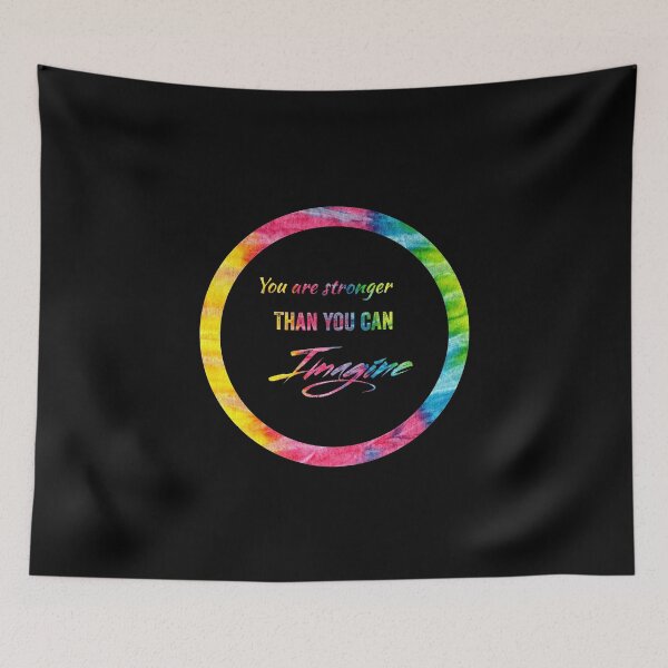 Item preview, You Have Got This, You Are Stronger Than You Can Imagine in tie dye font on black background  designed and sold by UncleStuScience.