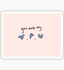 heart shake bend and break Sticker