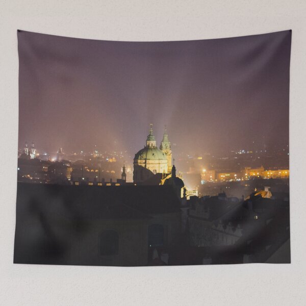Item preview, Praga, la ciudad de las 100 torres durante la noche designed and sold by Danny Wanders.