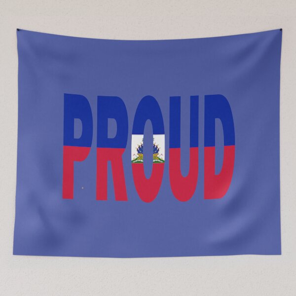Item preview, Haiti Flag Designed in The Word Proud - Haitian - Soca Mode designed and sold by Soca-Mode.
