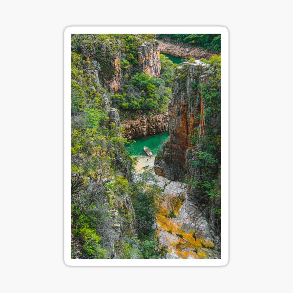 Tour to the canyons. Canyons de Furnas, natural beauties of Minas Gerais, Brazil. Sticker