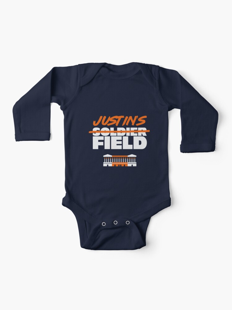 Justin Fields Chicago Bears Grey Baby Onesie