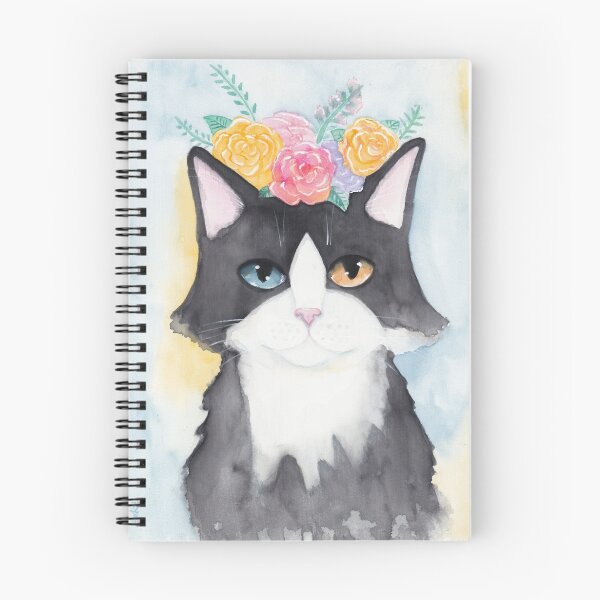 Item preview, Springtime Tuxedo Cat designed and sold by KilkennyCat Art.
