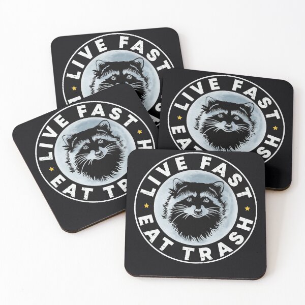 Item preview, Live Fast Eat Trash Raccoon designed and sold by GreatWest.