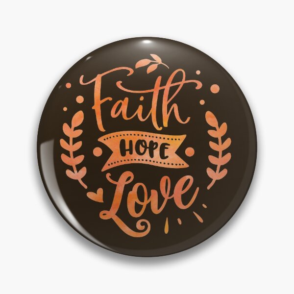 Item preview, Faith, Hope, Love in orange designed and sold by SprightfulSeeds.