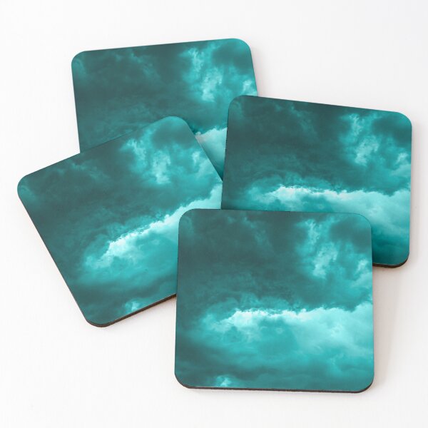 Item preview, Cyan Aqua Swirling angry menacing dark grey stormy clouds designed and sold by James-Cole.