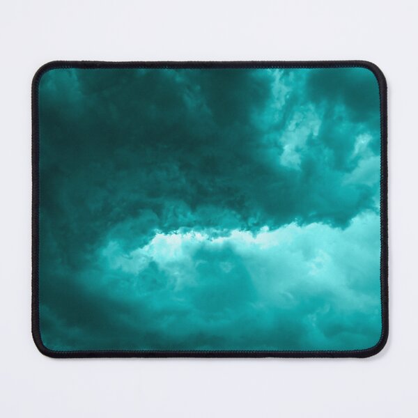 Item preview, Cyan Aqua Swirling angry menacing dark grey stormy clouds designed and sold by James-Cole.