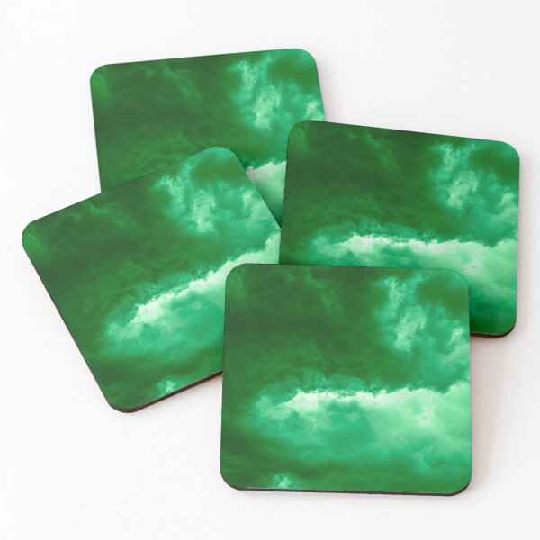 Item preview, Green Swirling angry menacing dark grey stormy clouds designed and sold by James-Cole.