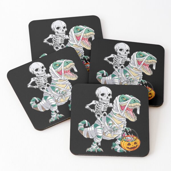 Item preview, Funny Skeleton Riding Mummy Dinosaur T rex Halloween designed and sold by Kelly993.