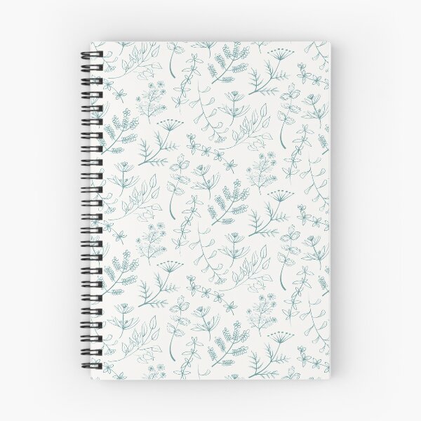 Item preview, Green decorative twigs, flowers and leaves pattern designed and sold by Olga Lashko.