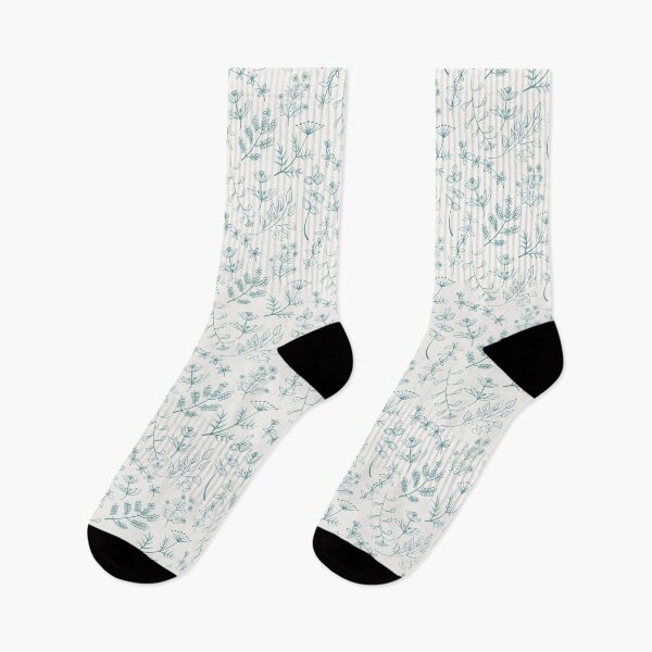 Item preview, Green decorative twigs, flowers and leaves pattern designed and sold by Olga Lashko.